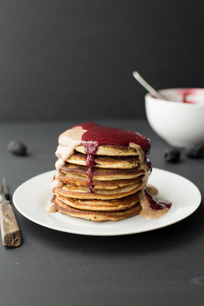 Pancakes-with-Almond-Butter-and-Blackberry-Sauce-Resized-682x1024
