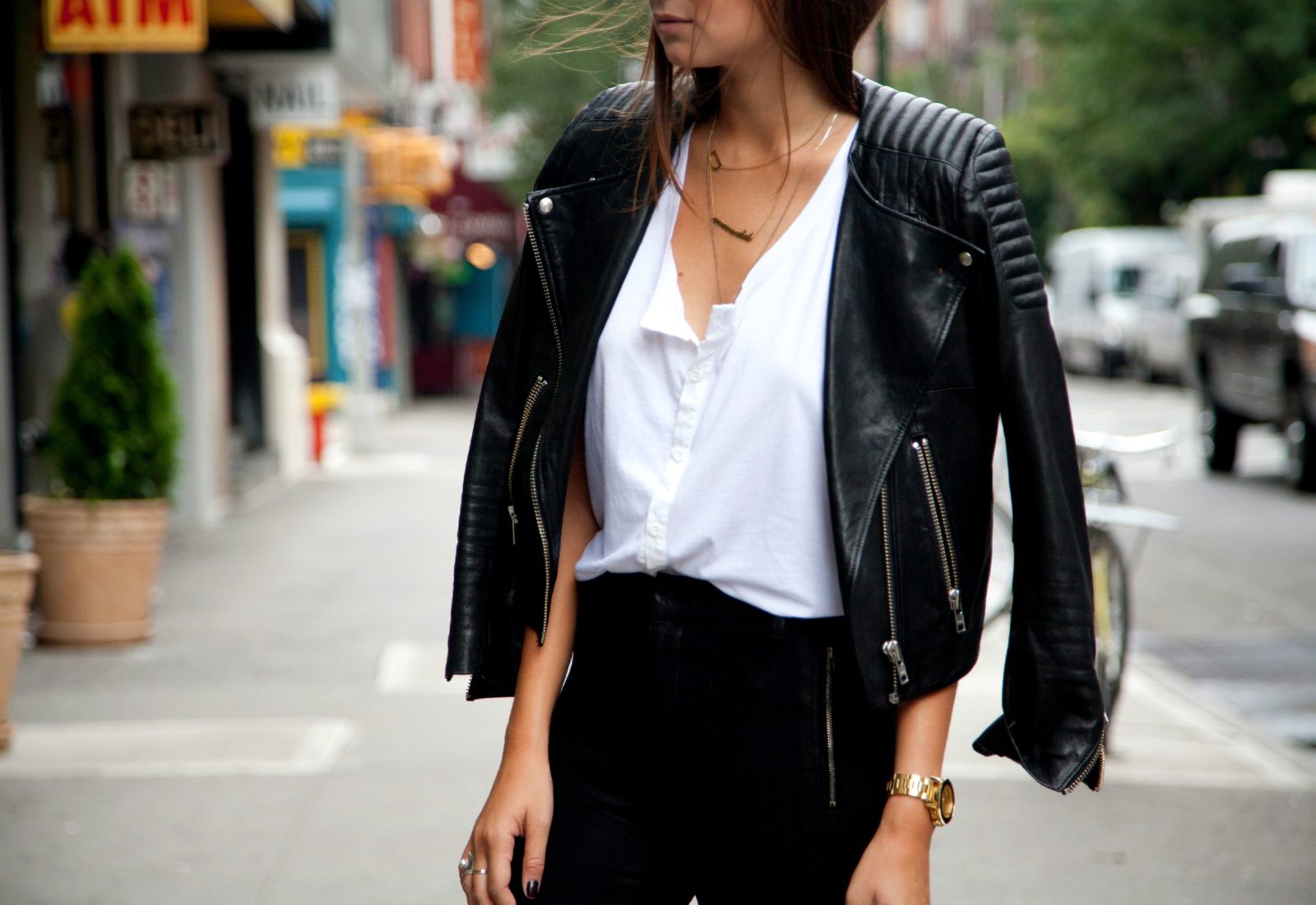 how to wear your leather jacket this summer