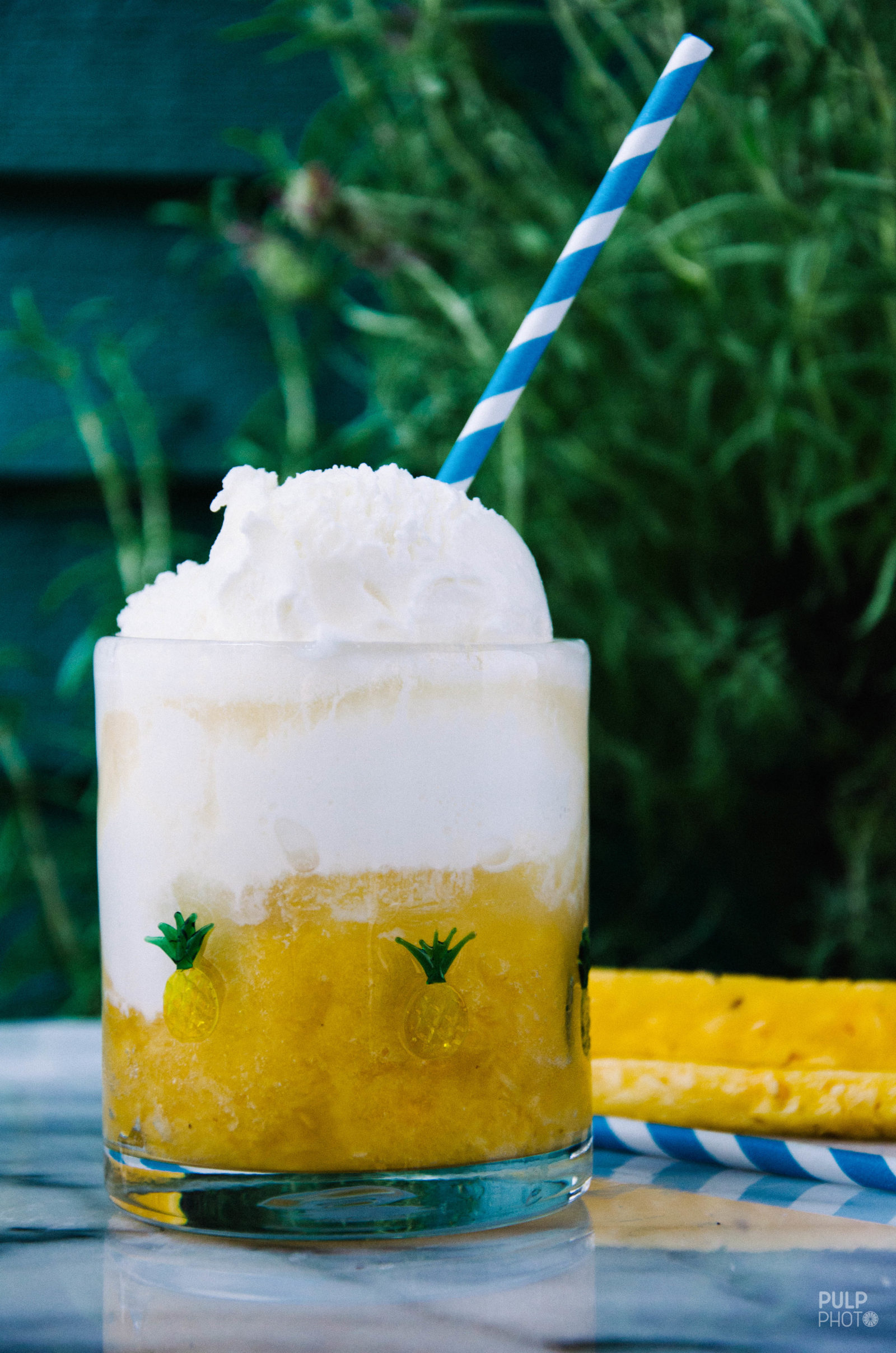 Pineapple and Coconut Gelato Float