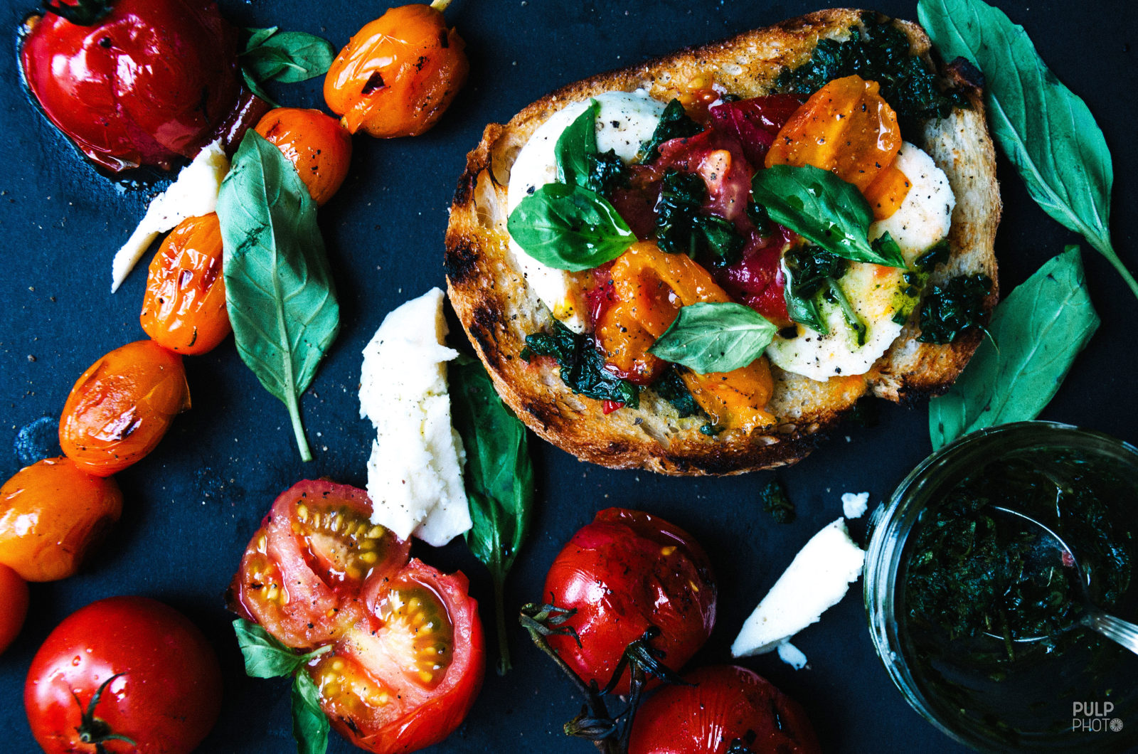 Char-grilled Tomato Bruschetta