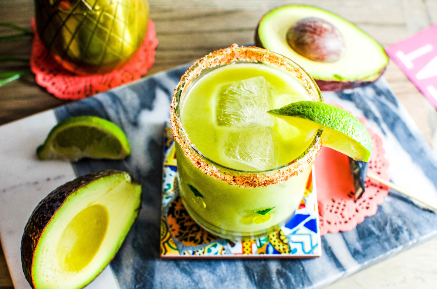 This avocado margarita recipe is perfect to drink all year round, but better enjoyed on a patio in the summer.