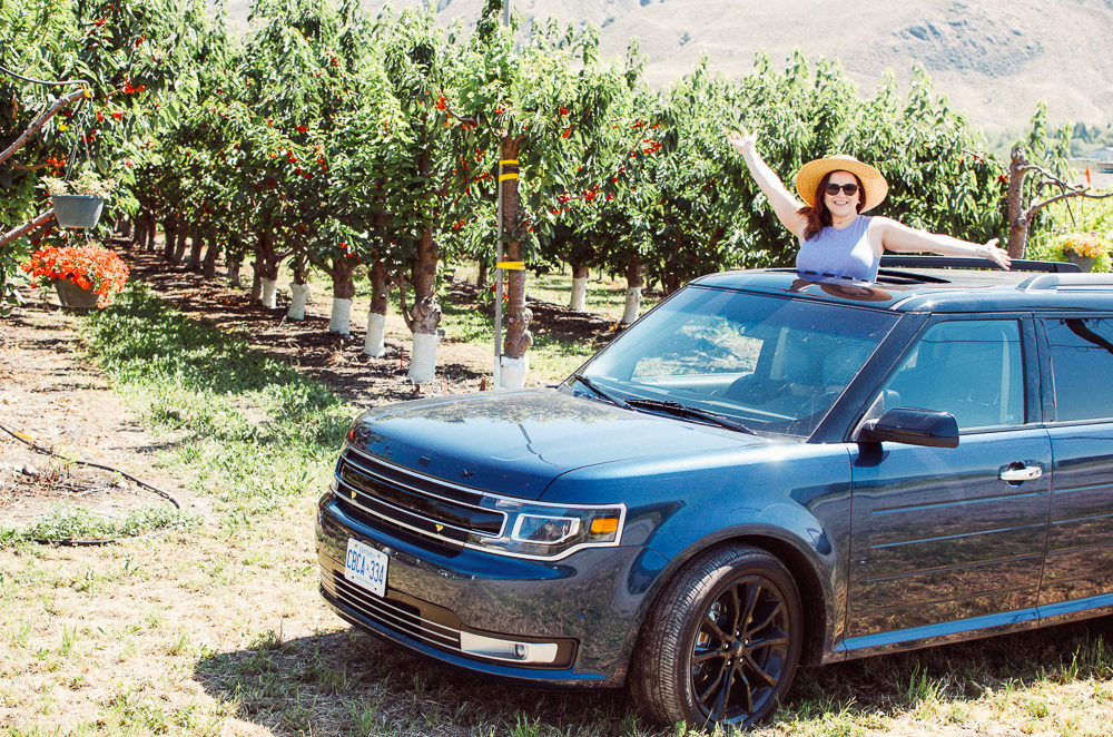 We took a 2018 Ford Flex for our road trip to Osoyoos. It was techy, roomy and met all our needs for our summer road trip.