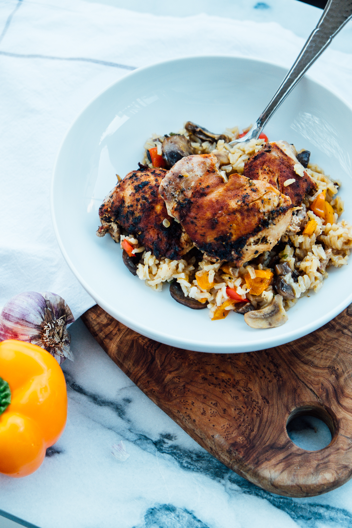Chicken Thighs and Rice One Pot Meal