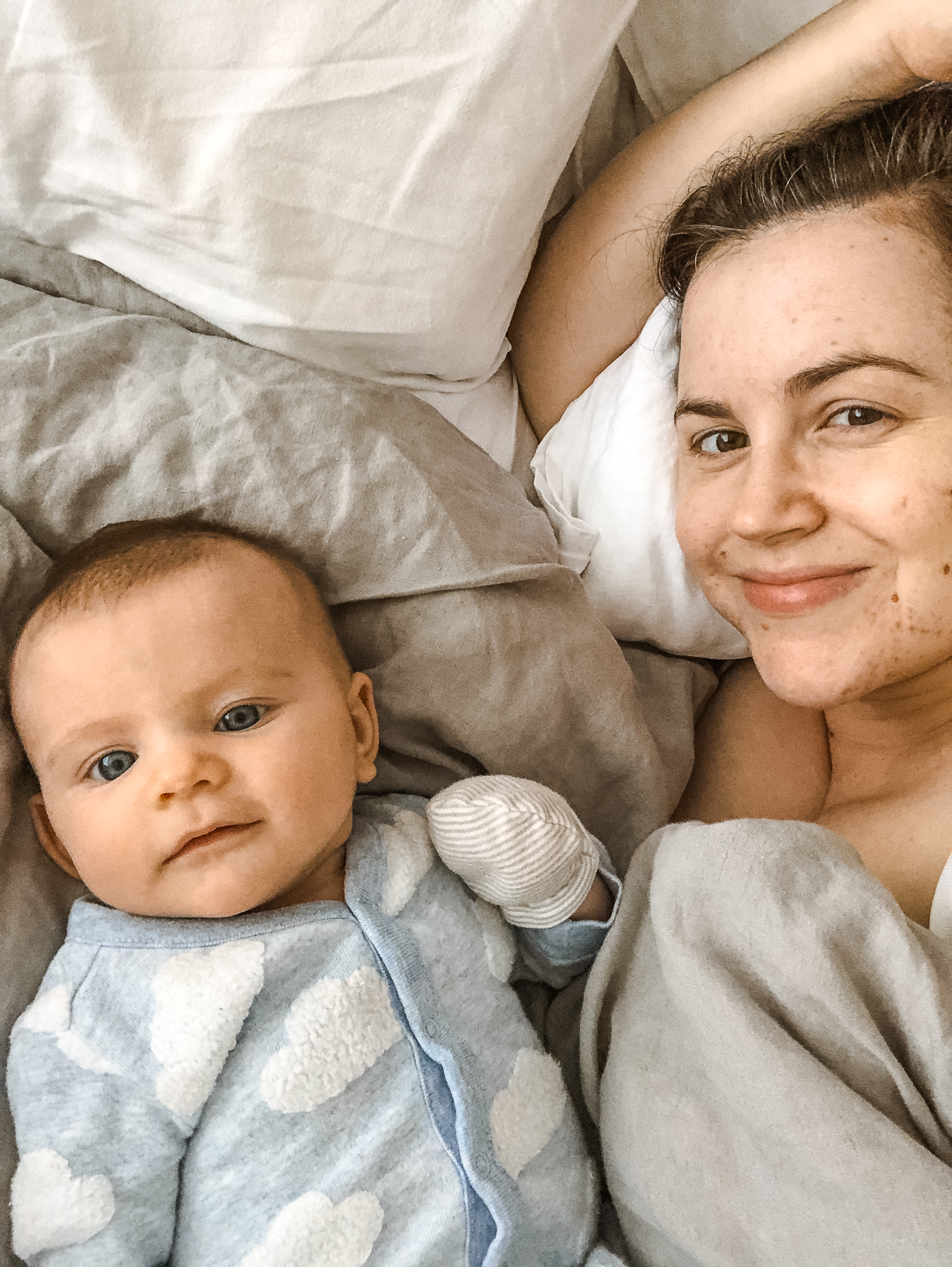 Mommy and Baby in Bed