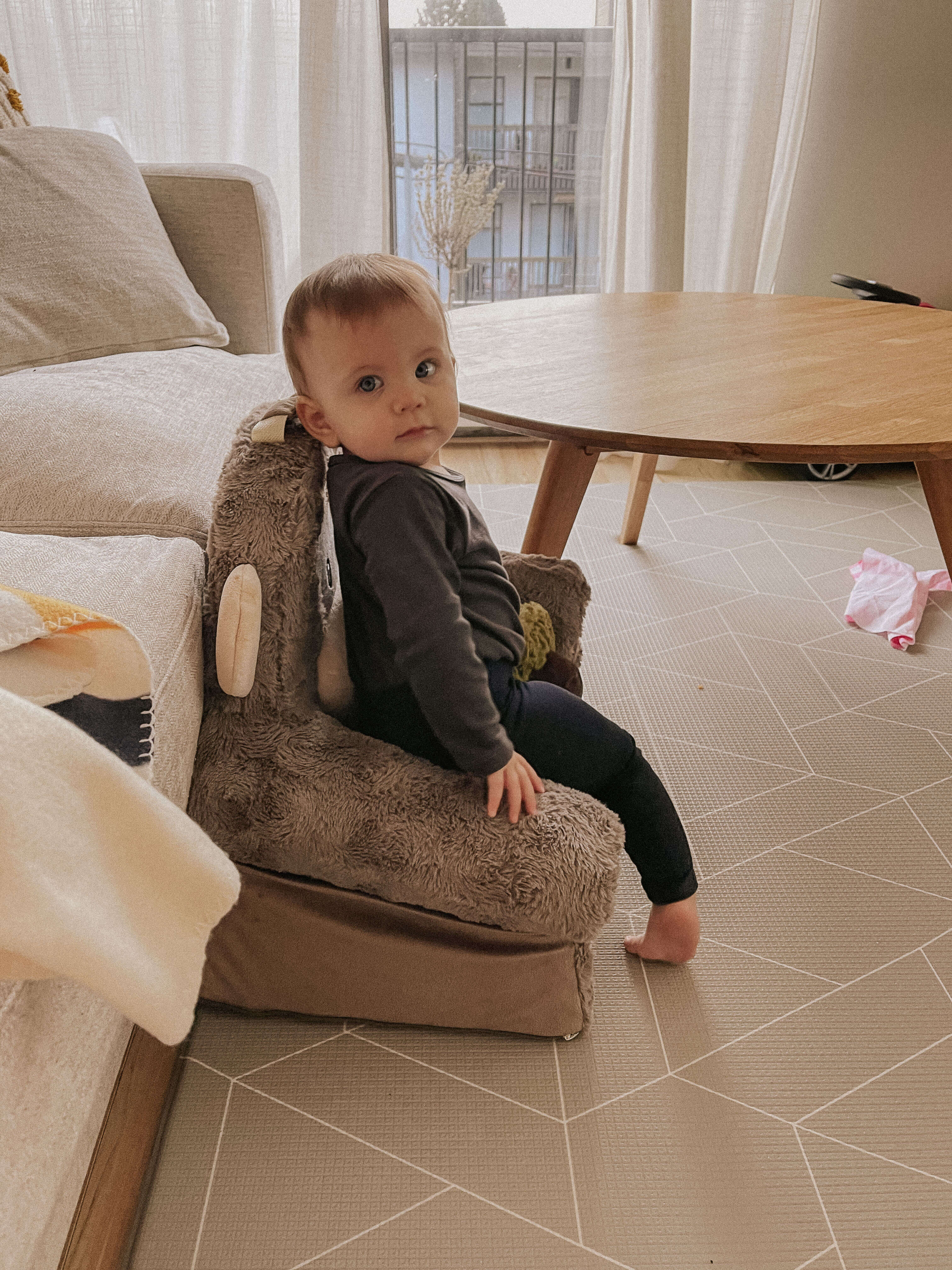 baby on small chair