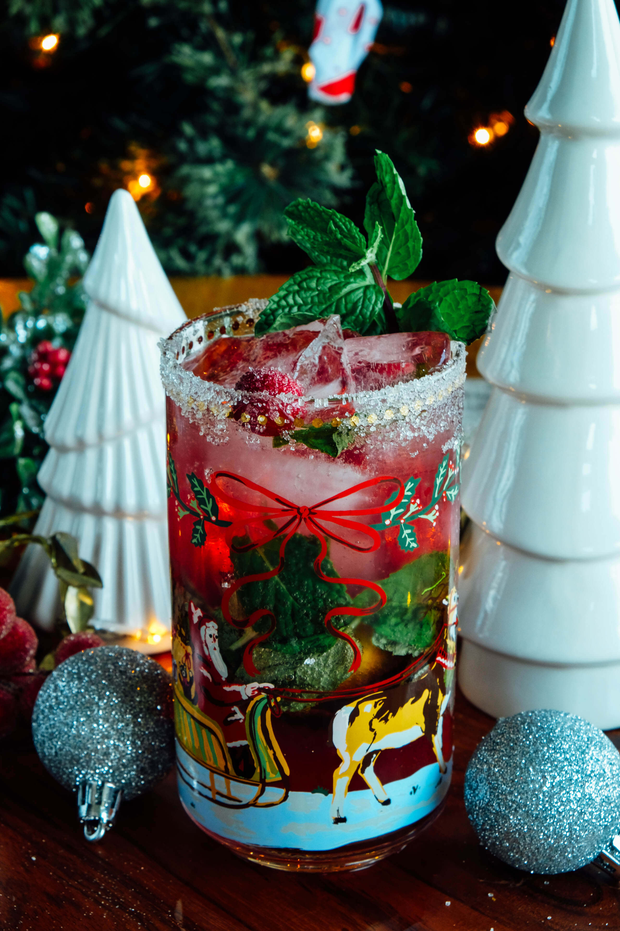 blood orange cranberry mojitos