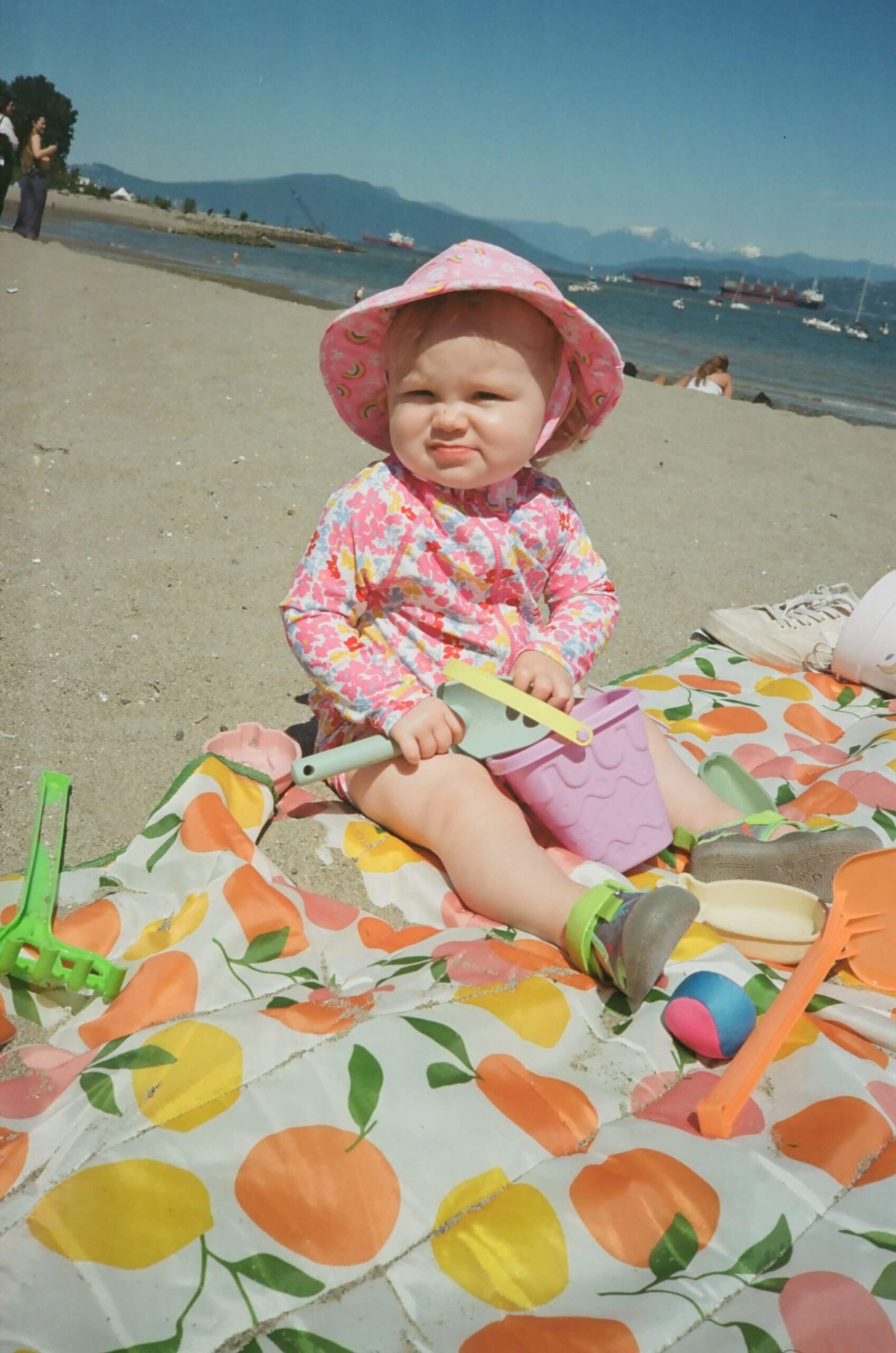 second baby at beach